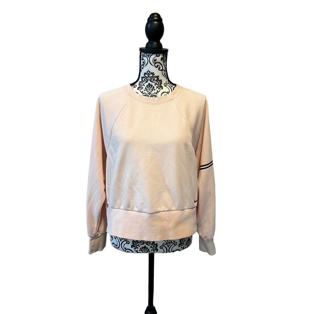 Nike Pro Dri-Fit Get Fit Women's Crew Boxy Cropped sweatshirt pink L - Picture 3 of 13